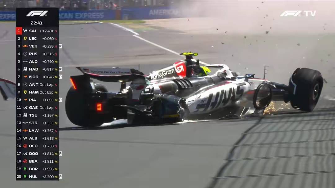 哈斯车队逆转红牛二队，塞恩斯高光表现